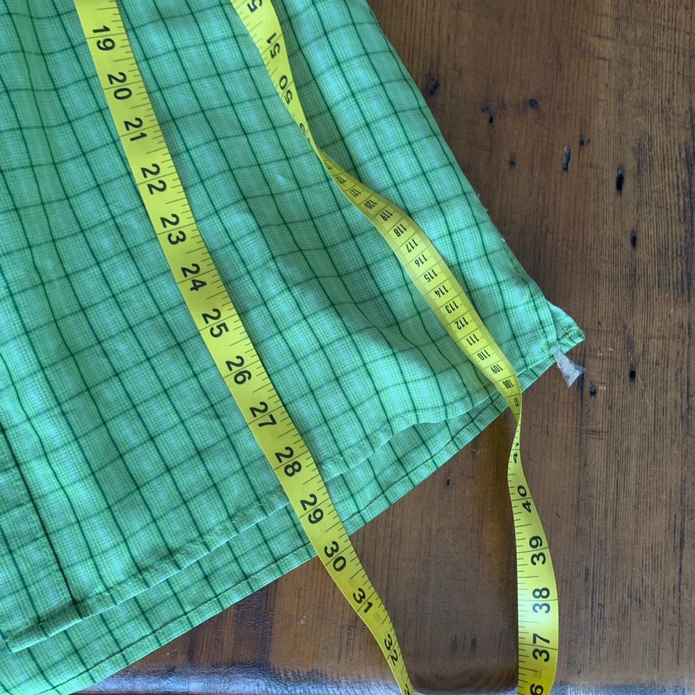 Marmot Eldridge Short Sleeve Green Windowpane Plaid Camp Shirt Sz L - Picture 8 of 9